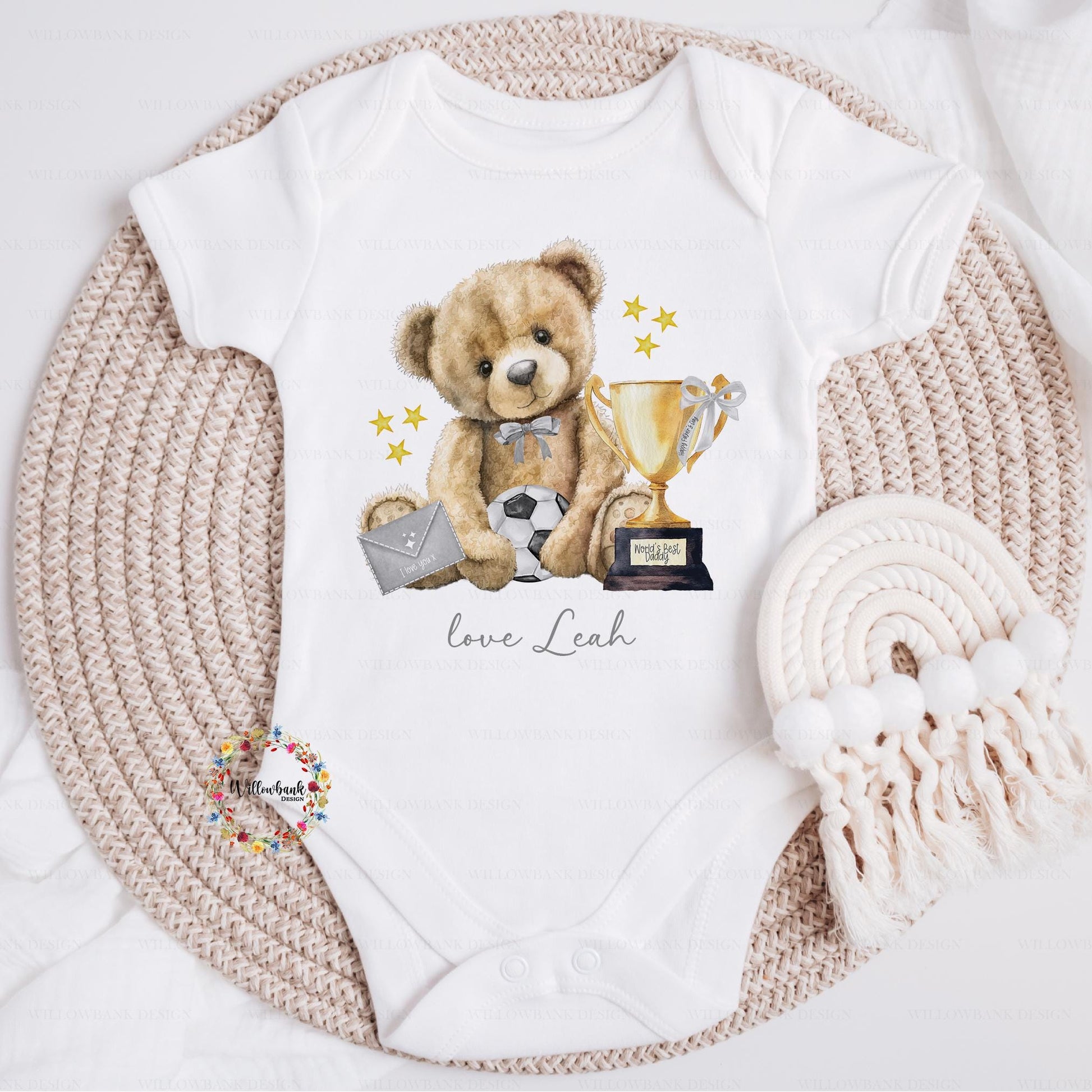 Personalised Happy Father's Day Baby Grow l Teddy Bear l To My Daddy l Baby's First Father's Day l Dadda l Dada l 1st Father's Day l Onesie