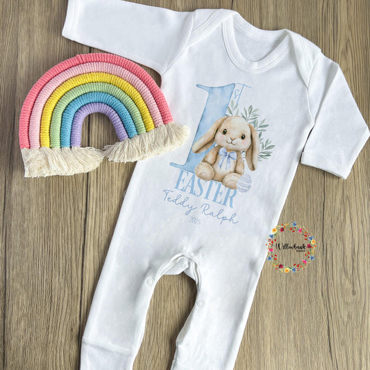 Personalised My First Easter Baby Grow l Bunny Rabbit l 1st Easter l Happy Easter l First Easter Outfit