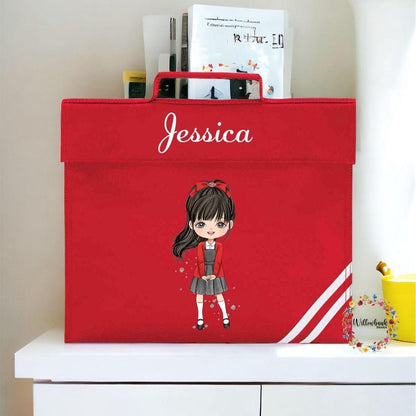Personalised School Book Bag l Reading Book Bag l Back To School Supplies l Custom School Uniform l Personalised Character l New School