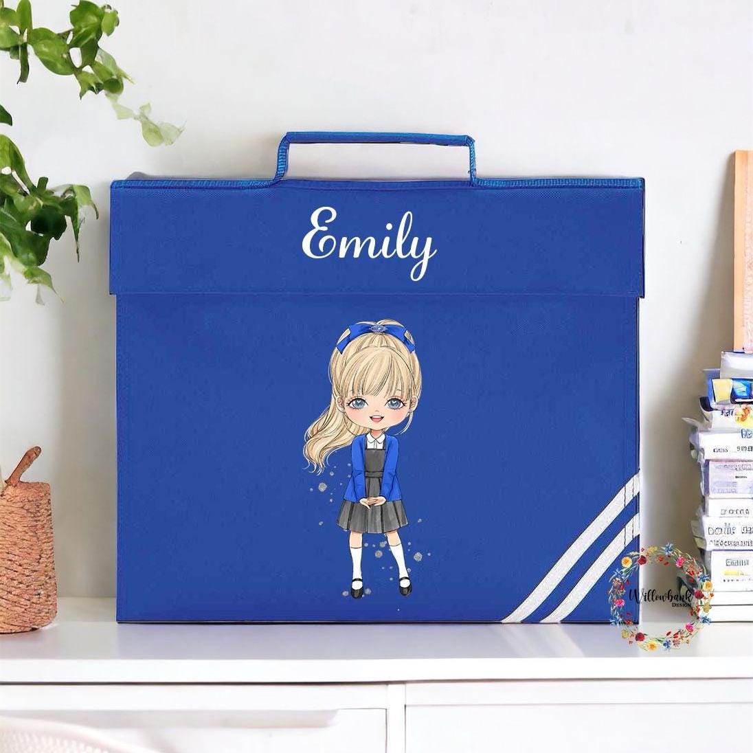Personalised School Book Bag l Reading Book Bag l Back To School Supplies l Custom School Uniform l Personalised Character l New School