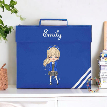 Personalised School Book Bag l Reading Book Bag l Back To School Supplies l Custom School Uniform l Personalised Character l New School