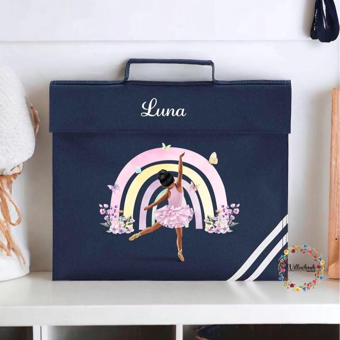 Personalised School Book Bag l Reading Book Bag l Back To School Supplies l Personalised Character l Ballet l Ballerina l Dance