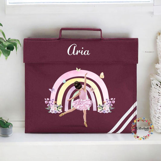 Personalised School Book Bag l Reading Book Bag l Back To School Supplies l Personalised Character l Ballet l Ballerina l Dance