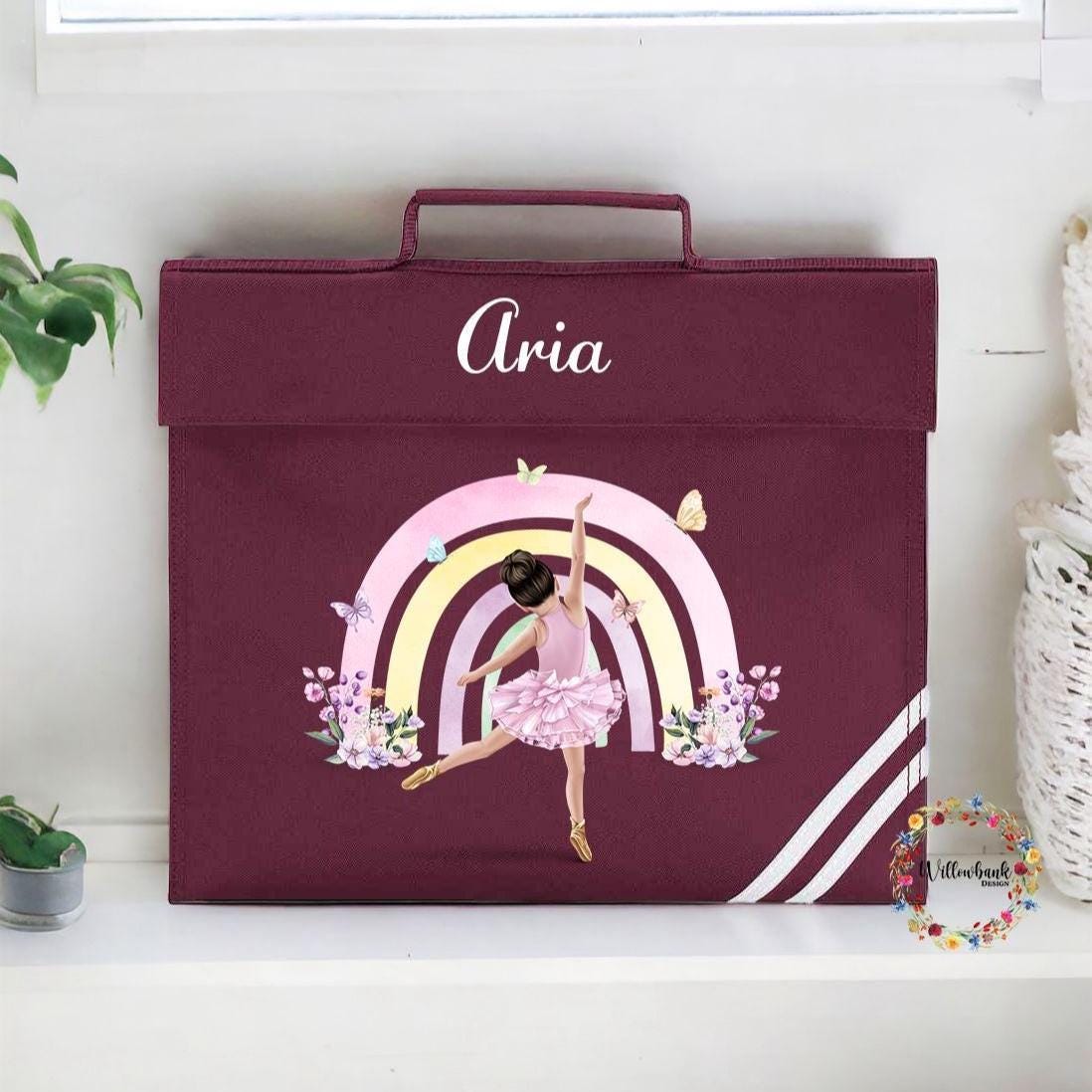 Personalised School Book Bag l Reading Book Bag l Back To School Supplies l Personalised Character l Ballet l Ballerina l Dance