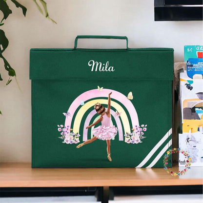 Personalised School Book Bag l Reading Book Bag l Back To School Supplies l Personalised Character l Ballet l Ballerina l Dance