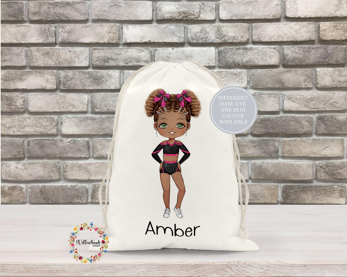 Personalised Cheerleader Gymnastics Bag l Gymnast gift l Gym Bag l PE Bag l Back To School l Dance Class l Gym Bag