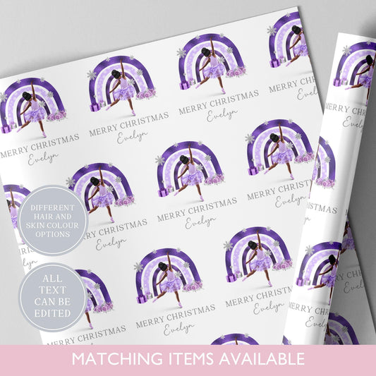 Personalised Ballerina Christmas Wrapping Paper l Gift Wrap l Kids Christmas l Custom l Ballet