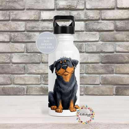 Doodle Dog Water Bottle l Drinks Bottle l Dog Lover l 600ml Straw Bottle l Custom Dog l Dog Owner Gift l Personalised