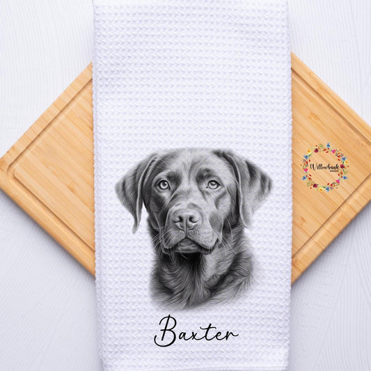 Personalised Dog Tea Towel l Different Breeds Available l Teatowel l Dog Towel l Kitchen Towel l Pet Gift l Labrador l Dalmation l Spaniel