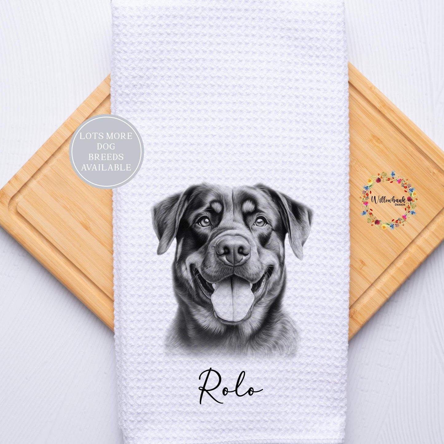 Personalised Dog Tea Towel l Different Breeds Available l Teatowel l Dog Towel l Kitchen Towel l Pet Gift l Labrador l Dalmation l Spaniel