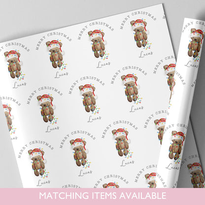 Personalised Christmas Teddy Bear Wrapping Paper l Gift Wrap l Kids Christmas l Custom Gift Paper l First Christmas l Baby Xmas