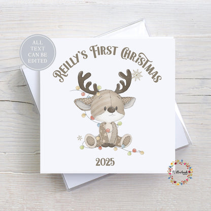 Reindeer Christmas Card l Santa l Christmas Card For Child l Keepsake l Son Daughter Grandson Grandaughter l Nephew