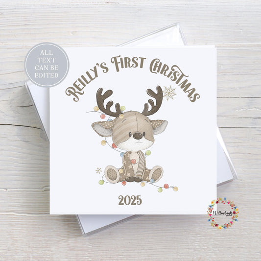 Reindeer Christmas Card l Santa l Christmas Card For Child l Keepsake l Son Daughter Grandson Grandaughter l Nephew