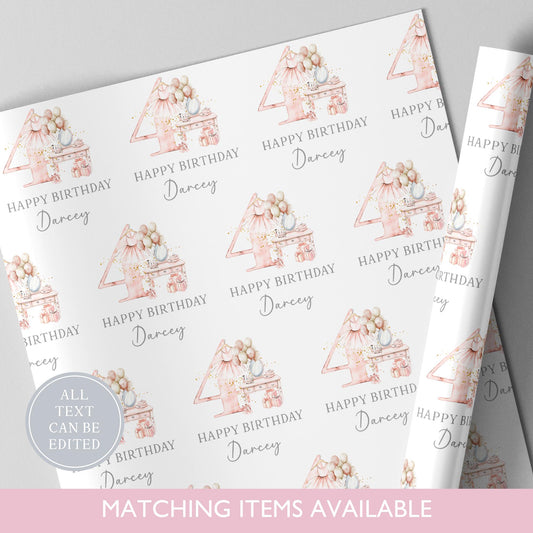 Personalised Ballerina Wrapping Paper l Custom Gift Wrap l Ballet Gift l Dance Gift l Ballerina Birthday Gift l Children's Birthday