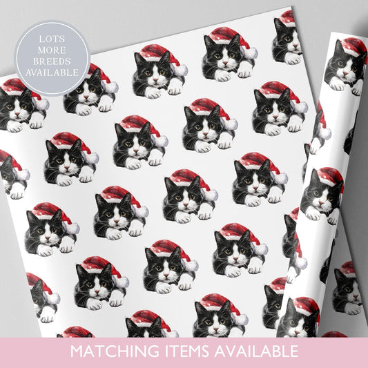Cat Christmas Wrapping Paper l Gift Wrap l Cat Xmas Paper l Christmas Mog l Xmas Kitten l Custom