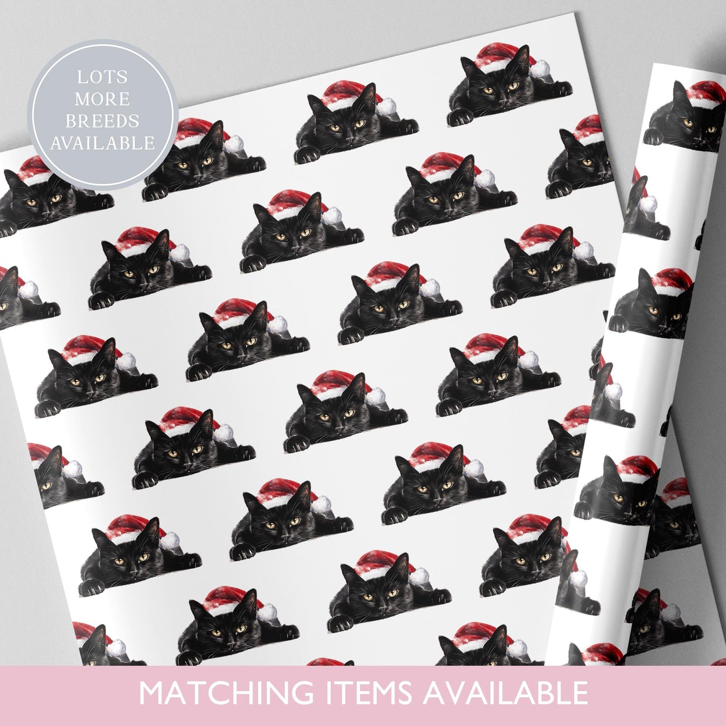 Cat Christmas Wrapping Paper l Gift Wrap l Cat Xmas Paper l Christmas Mog l Xmas Kitten l Custom