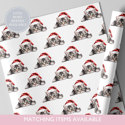 Cat Christmas Wrapping Paper l Gift Wrap l Cat Xmas Paper l Christmas Mog l Xmas Kitten l Custom