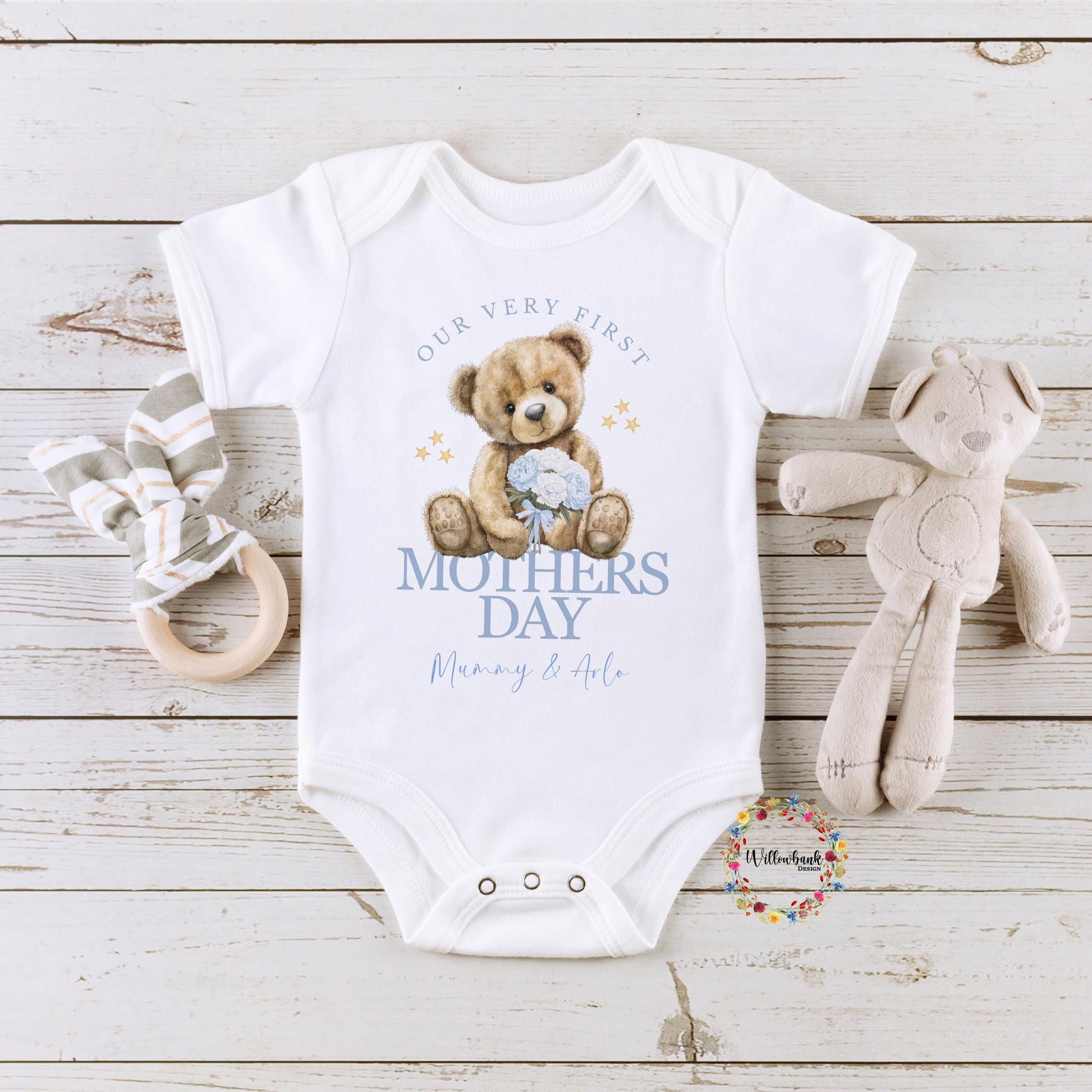 First Mother's Day Bear Babygrow l Baby Vest l Onesie l 1st Mothers Day l Mummy & Me
