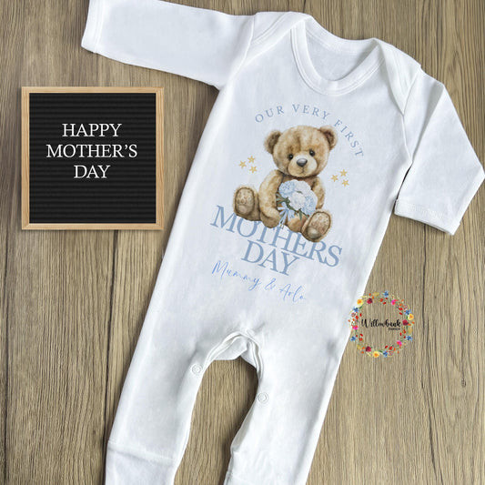 First Mother's Day Bear Babygrow l Baby Vest l Onesie l 1st Mothers Day l Mummy & Me