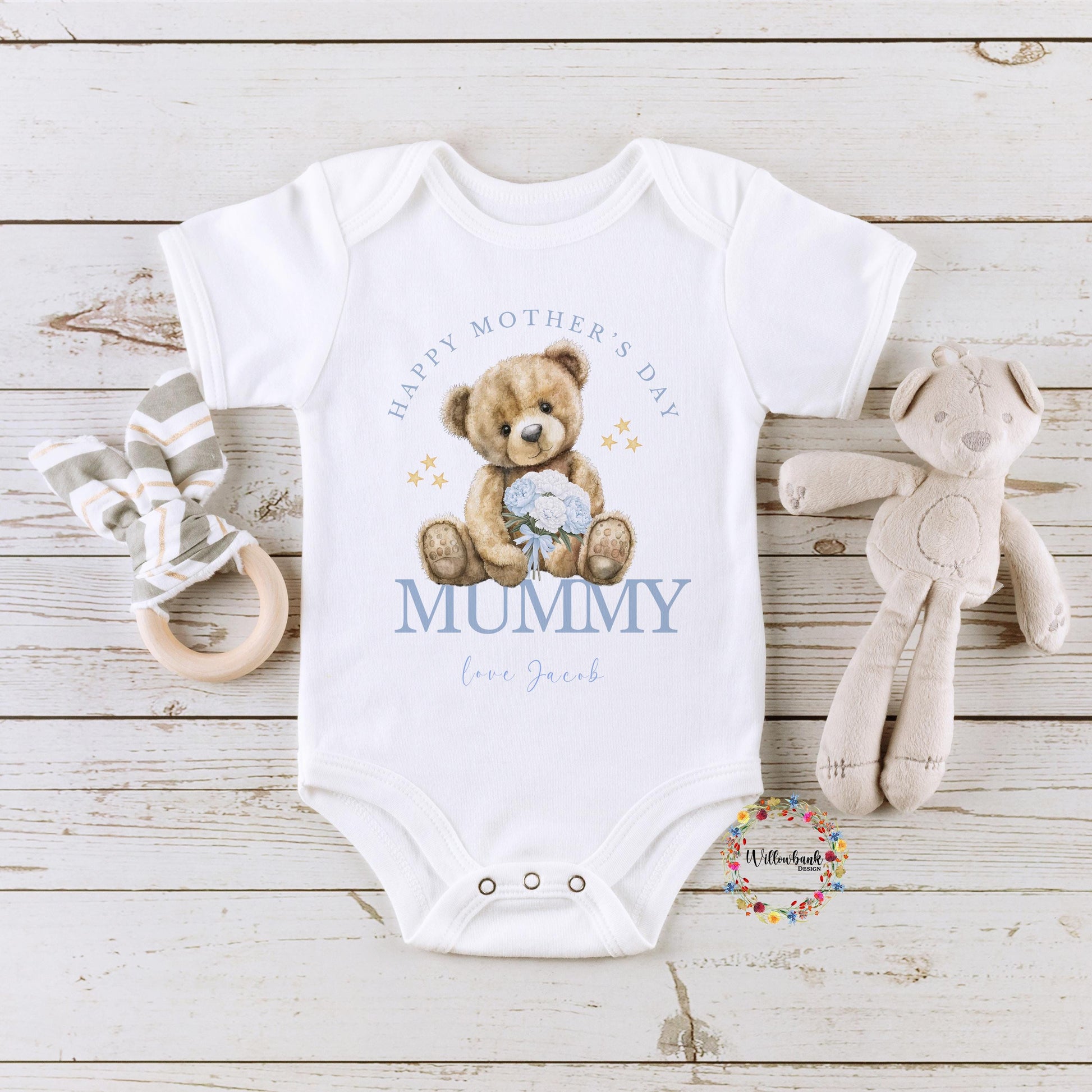 First Mother's Day Bear Babygrow l Baby Vest l Onesie l 1st Mothers Day l Mummy & Me