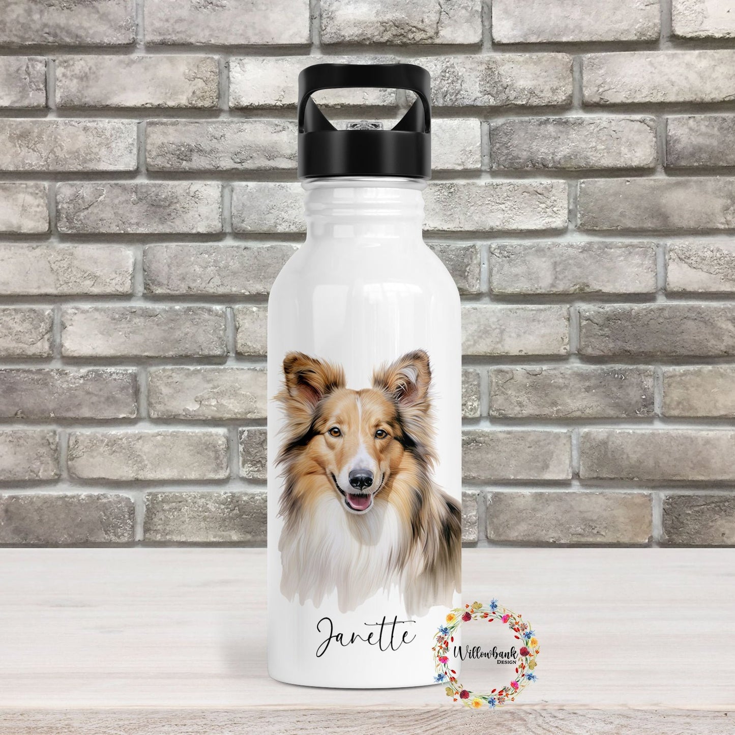 Shetland Sheepdog Water Bottle