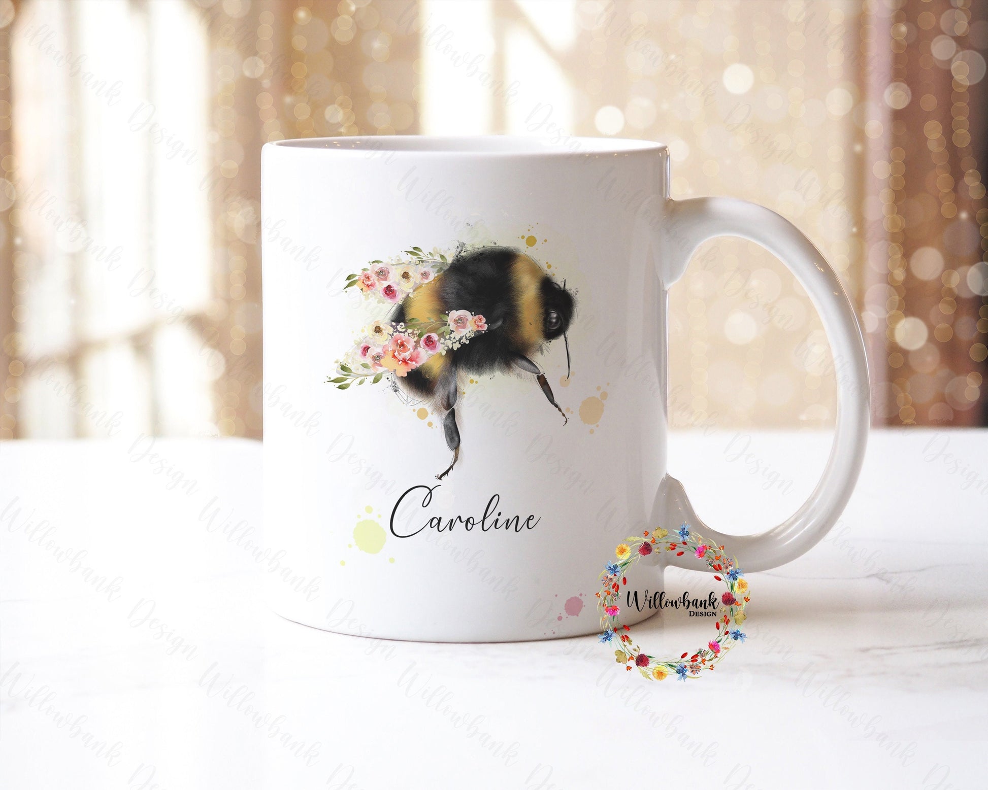 Personalised bee Mug l bee gift l personalised mug l gift for her l bee mug l gift for friend l sister mug l bumble bee l nature gift