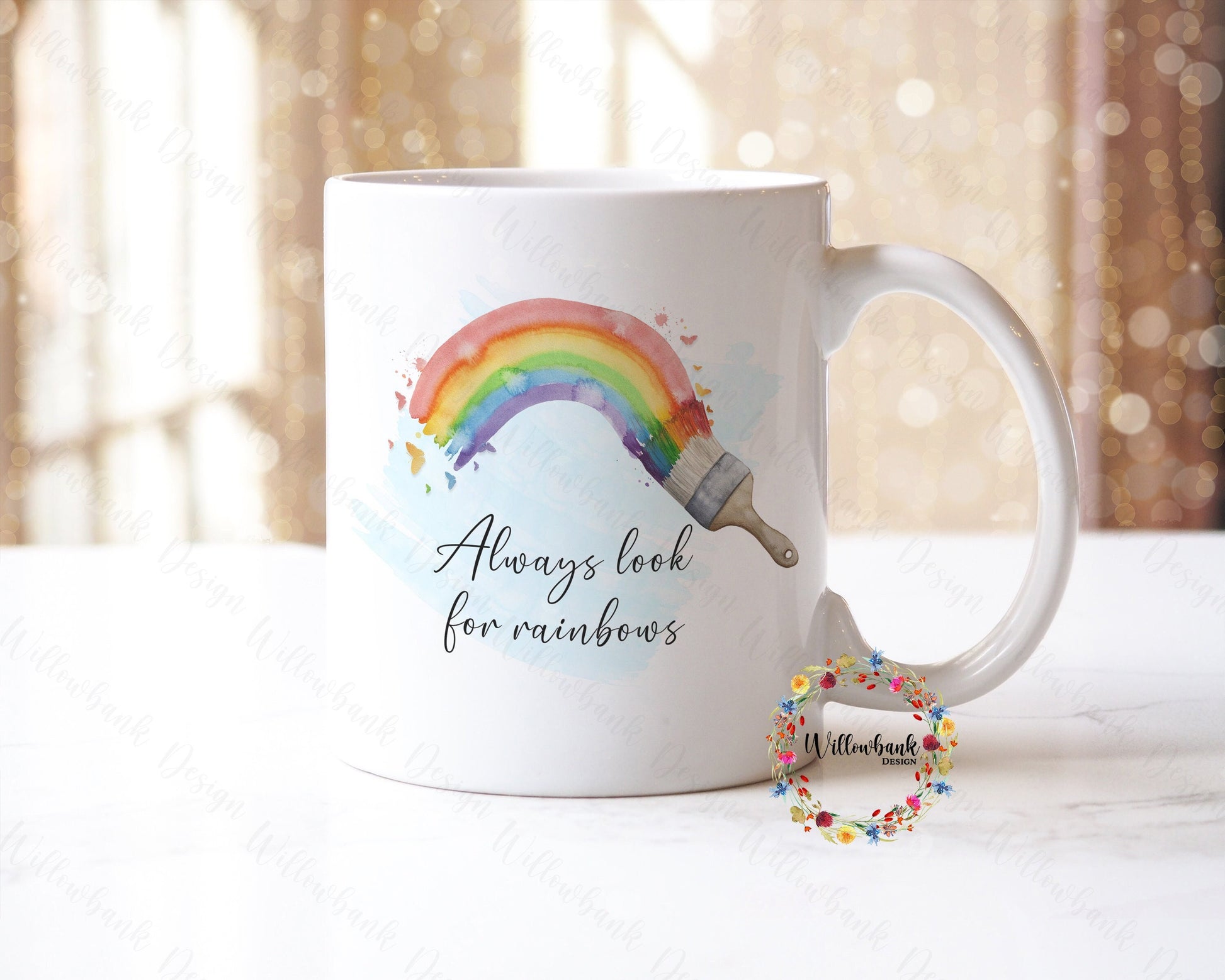 Always Look For Rainbows 11oz Mug l Positivity l Self Care l Mental Health