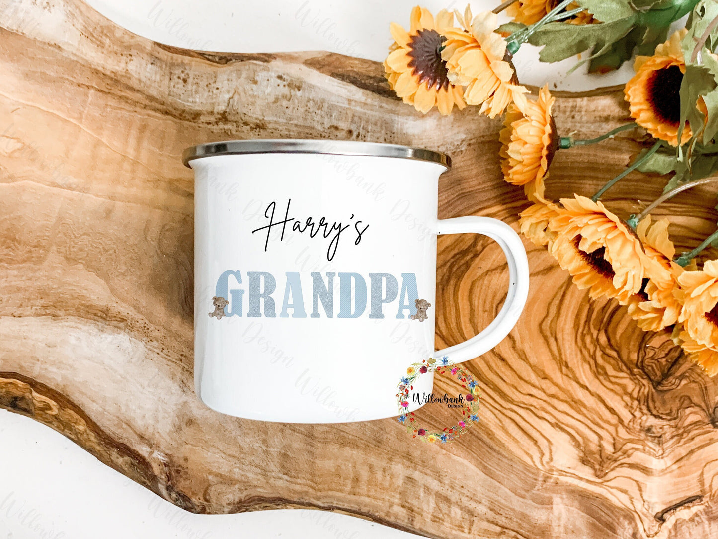 Personalised Grandpa Enamel Mug