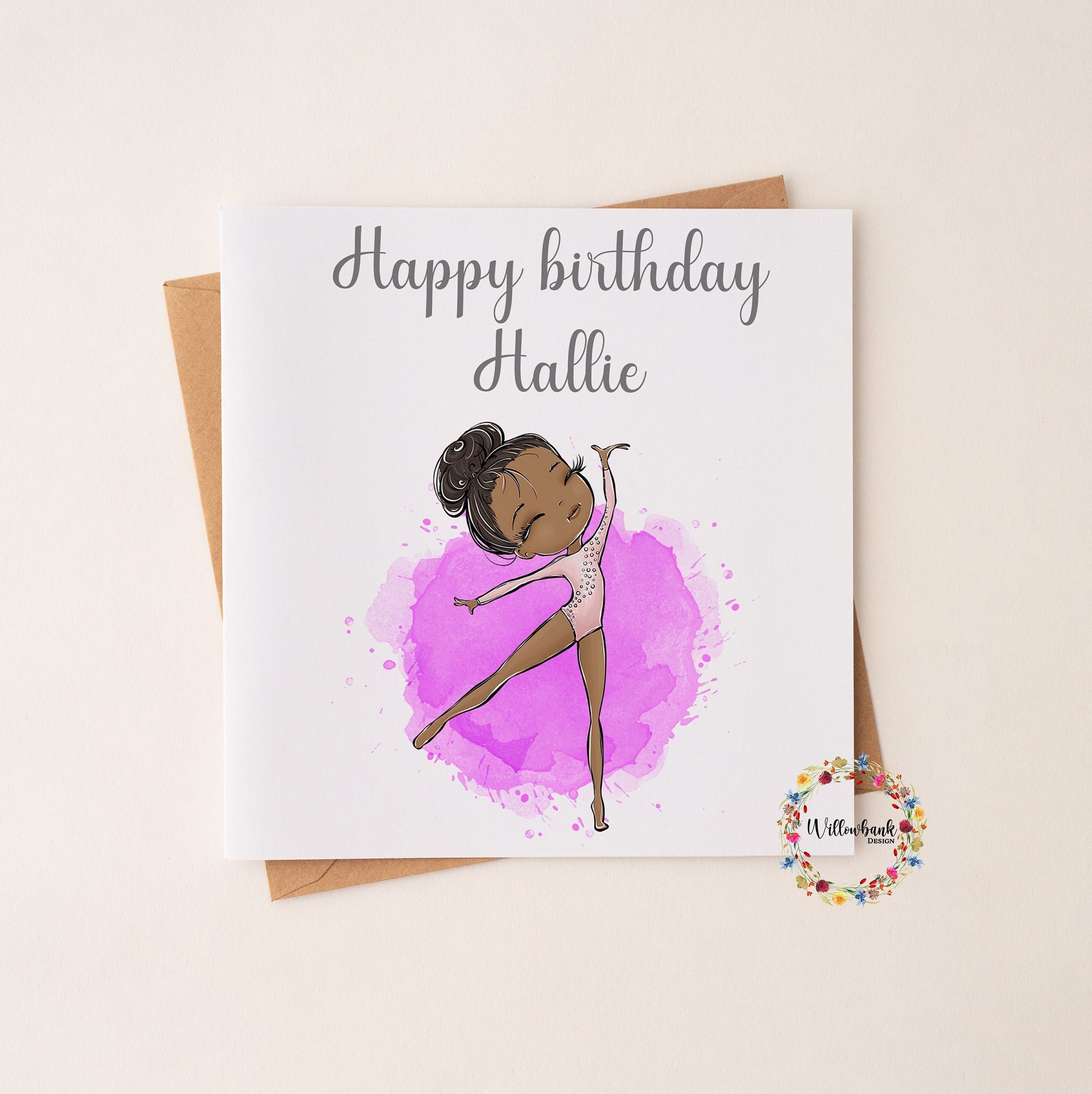 Personalised Gymnastics Birthday Card l Gymnast gift l Dancer Gift l Daughter l Niece l Grandaughter