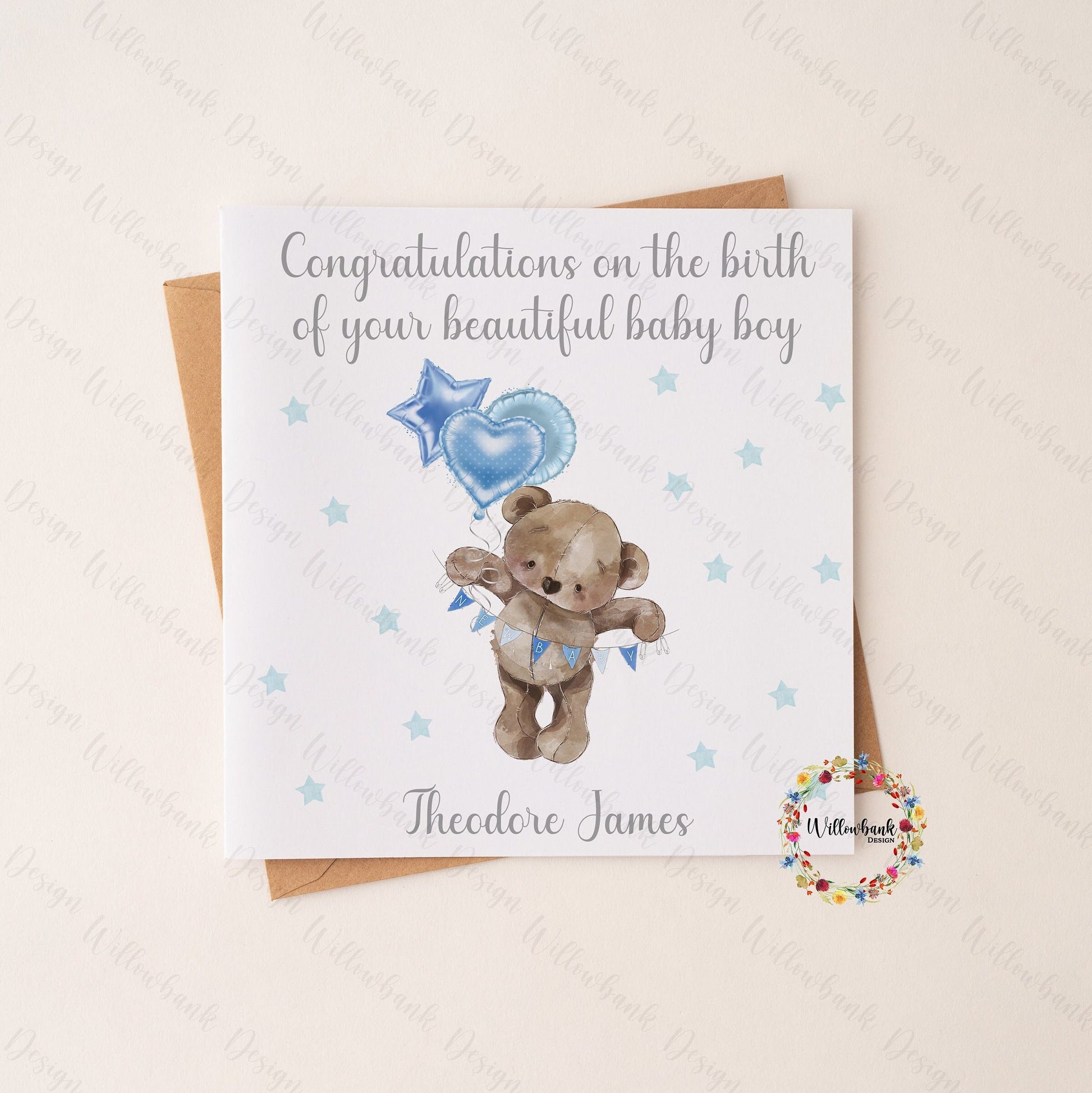 New Baby Card l Congratulations On The Birth Of Your Child l Personalised l Congrats Greeting Card l Baby Girl l Baby Boy