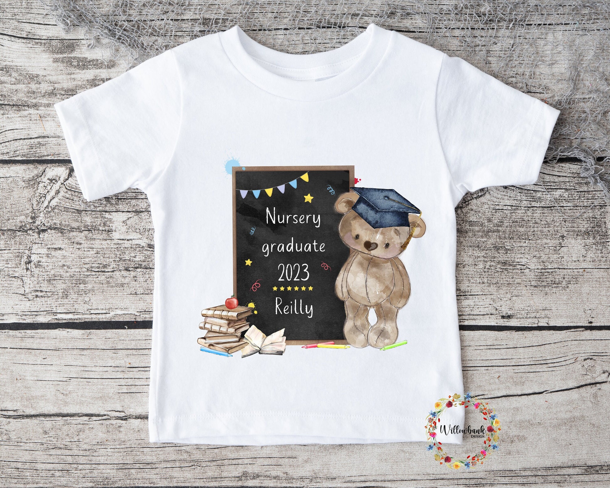 Personalised Nursery School Graduate 2023 T-Shirt l Pre School Leavers 2023 Tee l Leaving Nursery 2023 l Going To Big School