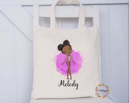 Personalised Gymnastics Tote Bag l Gymnast gift l Gym Bag l PE Bag l Back To School l Girls School Bag l Dance Bag