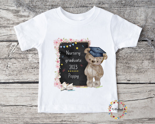 Personalised Nursery School Graduate 2023 T-Shirt l Pre School Leavers 2023 Tee l Leaving Nursery 2023 l Going To Big School