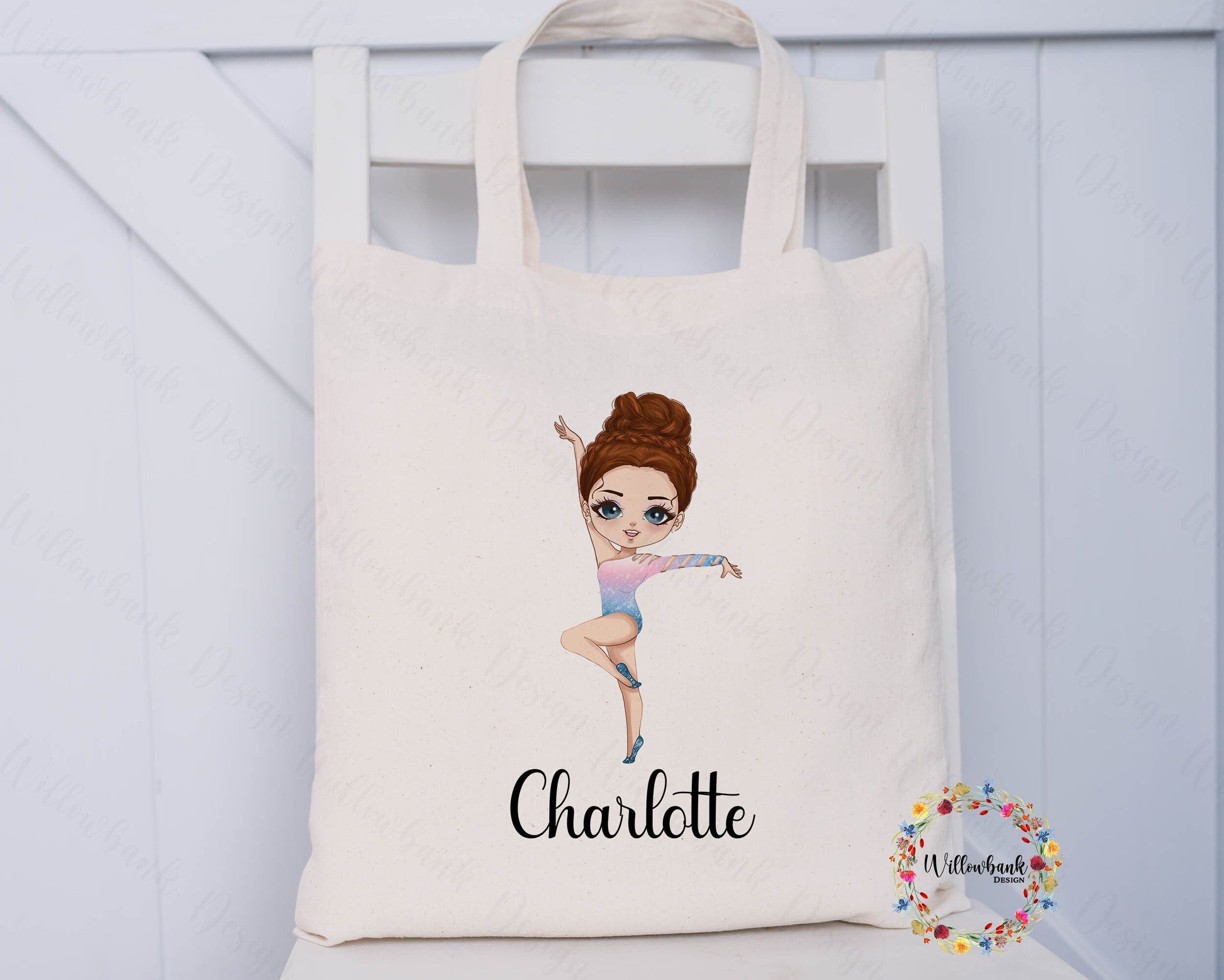 Personalised Gymnastics Tote Bag l Gymnast gift l Gym Bag l PE Bag l Back To School l Girls School Bag l Dance Bag