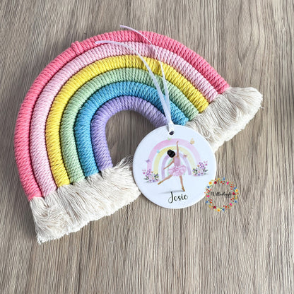 Personalised Ballerina Hanging Decoration l Girls Bedroom Accessory l Hanging Ornament l Ballet Class