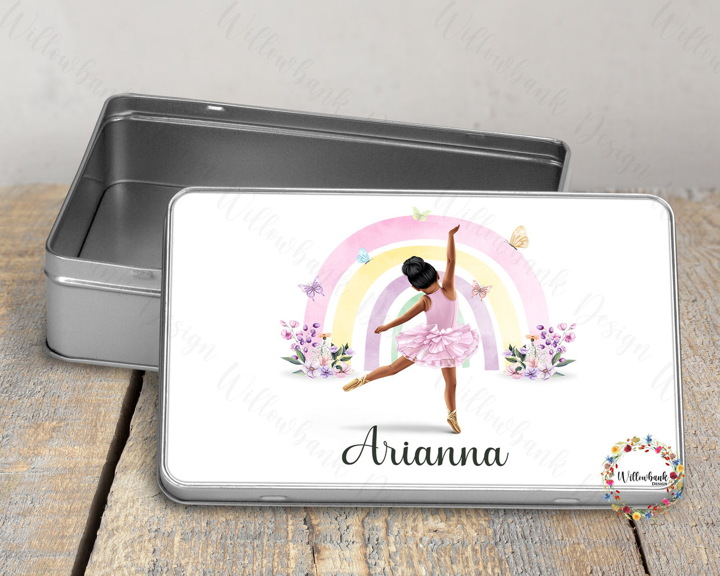 Personalised Ballerina Tin l Bits And Bobs l Sweet Tin l Hair Bobble Storage l Dancer Gift l Gymnastics l Ballet Dancer Gift