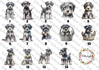 Personalised Miniature Schnauzer Cushion l Dog Lover Gift l Puppy Gift