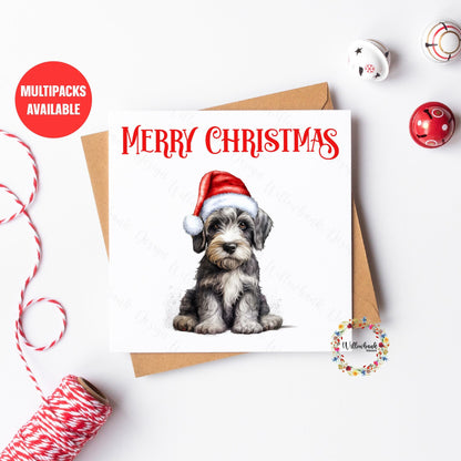 Miniature Schnauzer Christmas Card