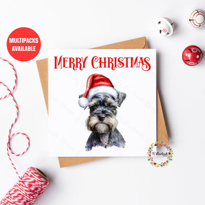 Miniature Schnauzer Christmas Card