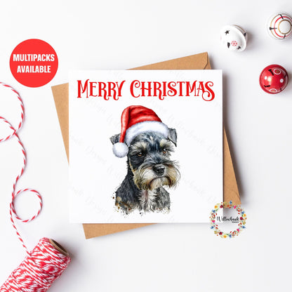 Miniature Schnauzer Christmas Card