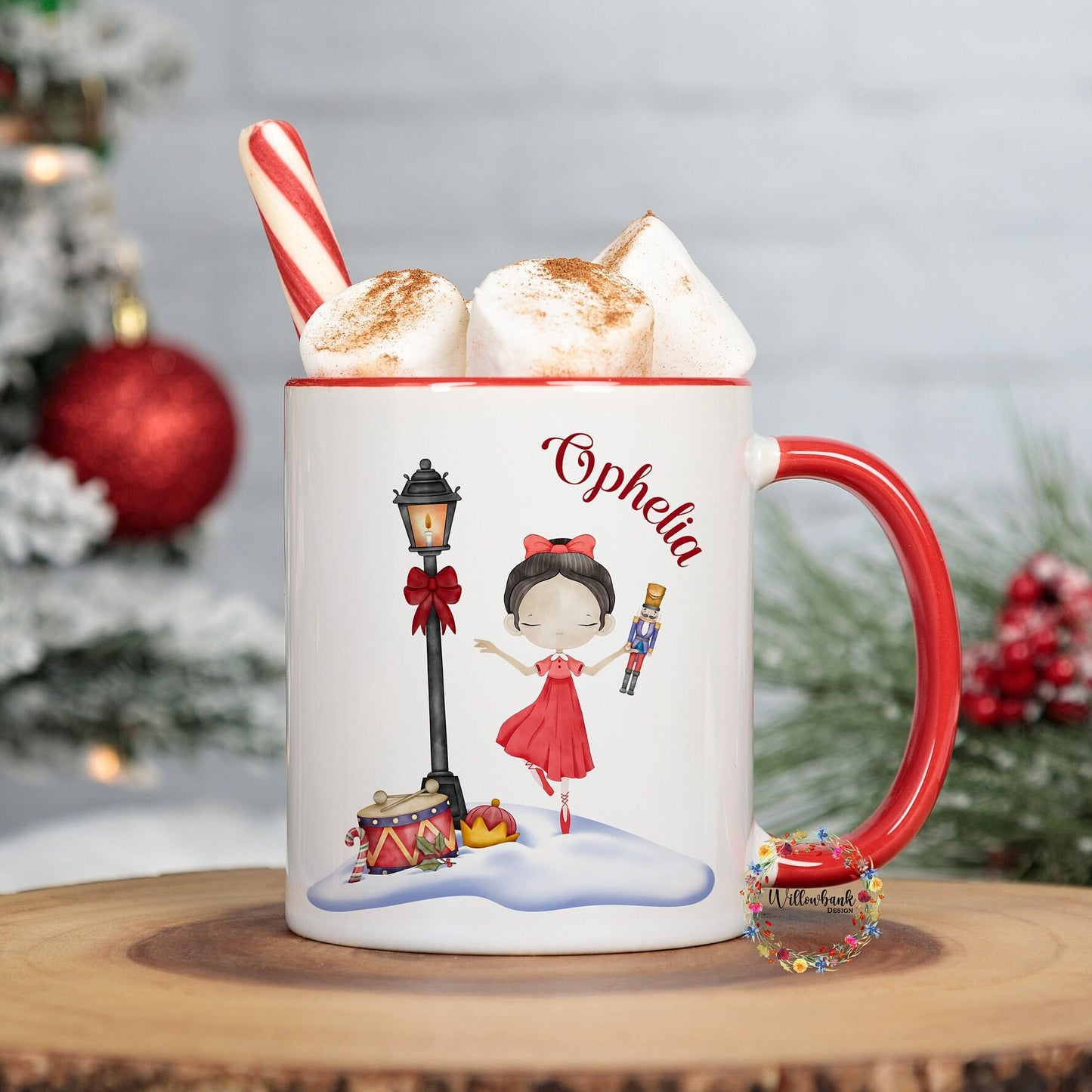 Personalised Christmas Nutcracker Ballerina 11oz Mug l Children's Christmas Mug l Hot Chocolate Mug l Stocking Filler l Clara