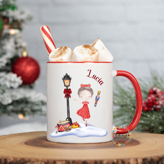 Personalised Christmas Nutcracker Ballerina 11oz Mug l Children's Christmas Mug l Hot Chocolate Mug l Stocking Filler l Clara