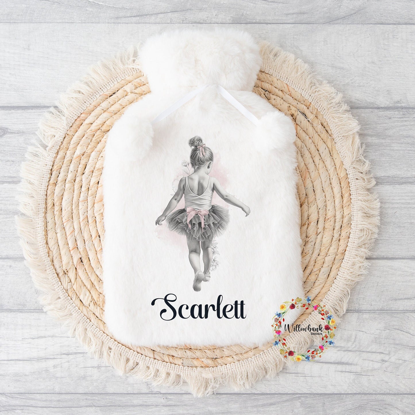 Personalised Hot Water Bottle l Ballerina Gift l Ballet l Dancer Gift l Gymnast l Christmas Gift Idea l Stocking Filler l Christmas Eve Box