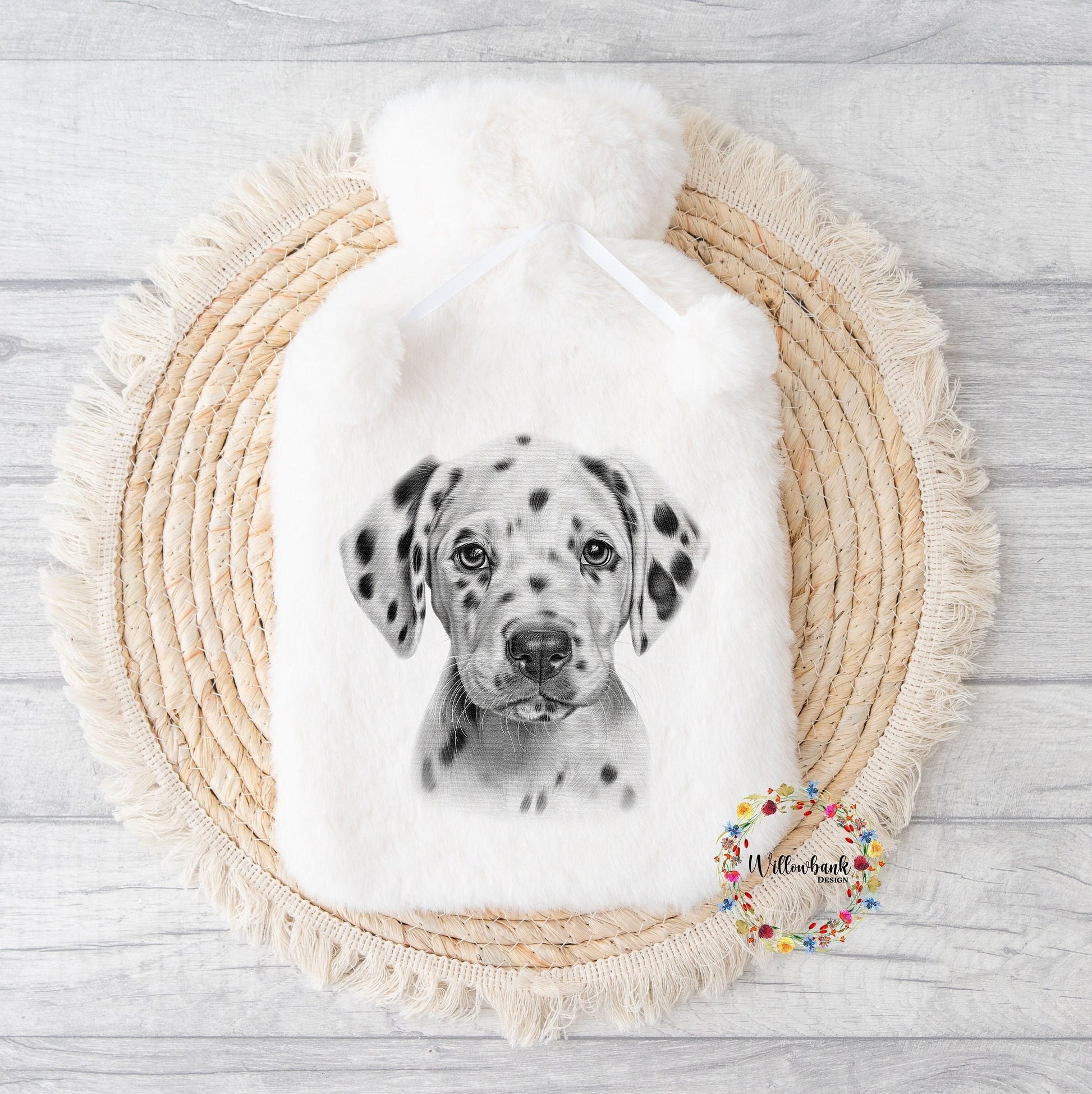 Personalised Dalmation Hot Water Bottle l Christmas Gift Idea l Stocking Filler l Dog Lover Gift l Puppy Present l Dog Mama