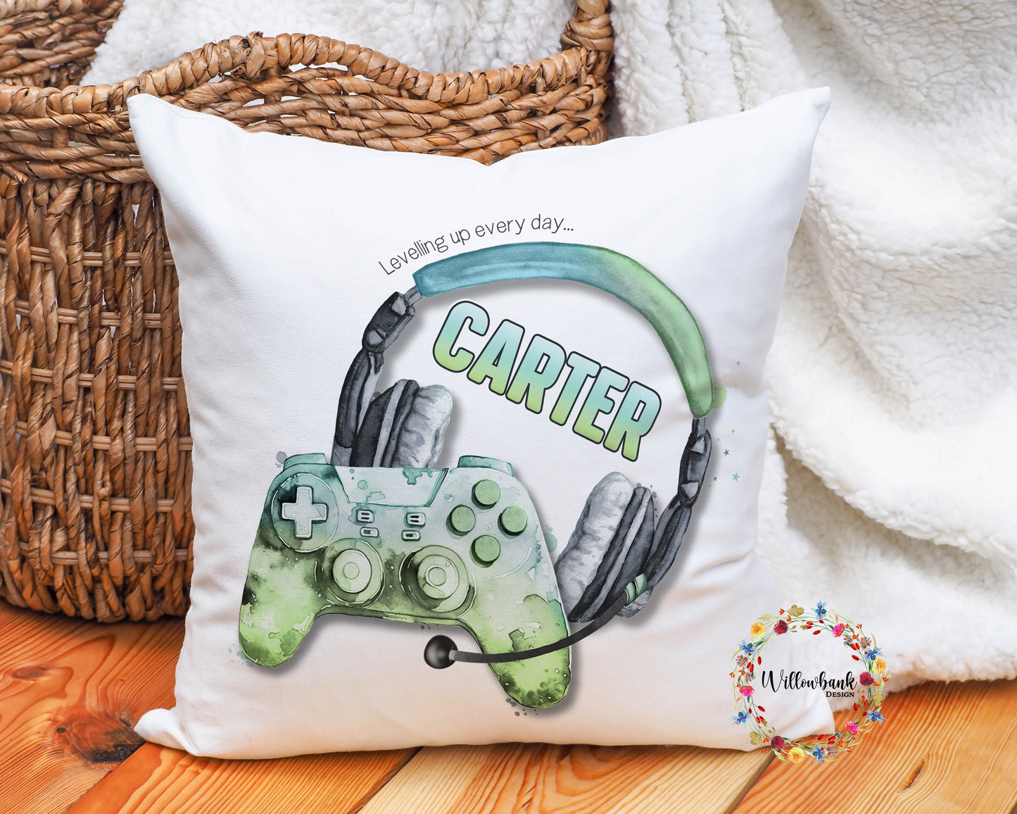 Personalised Gamer Cushion l Gamer Gift l Gaming Present l Christmas Gift Idea l Stocking Filler l Christmas Eve Box l Gift For Teenager