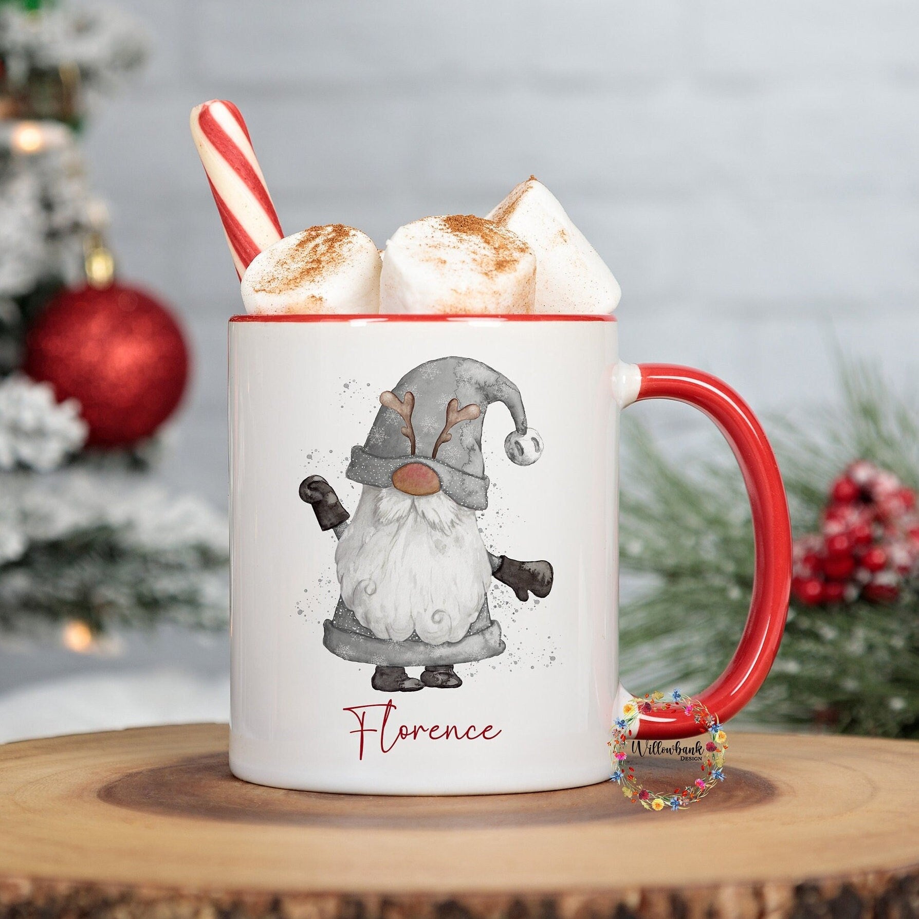 Personalised Christmas Gonk 11oz Mug l Children's Christmas Mug l Hot Chocolate Mug l Christmas Eve l Stocking Filler l Christmas Gnome