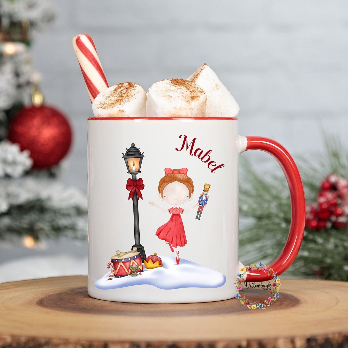 Personalised Christmas Nutcracker Ballerina 11oz Mug l Children's Christmas Mug l Hot Chocolate Mug l Stocking Filler l Clara