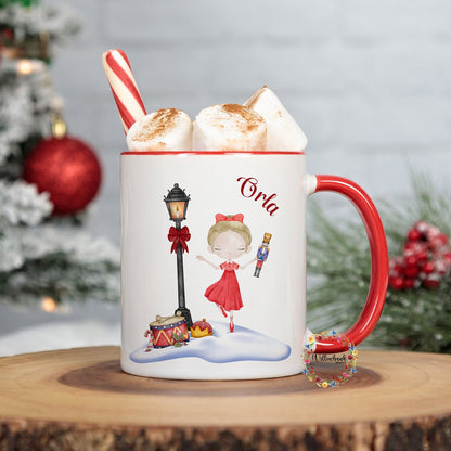 Personalised Christmas Nutcracker Ballerina 11oz Mug l Children's Christmas Mug l Hot Chocolate Mug l Stocking Filler l Clara