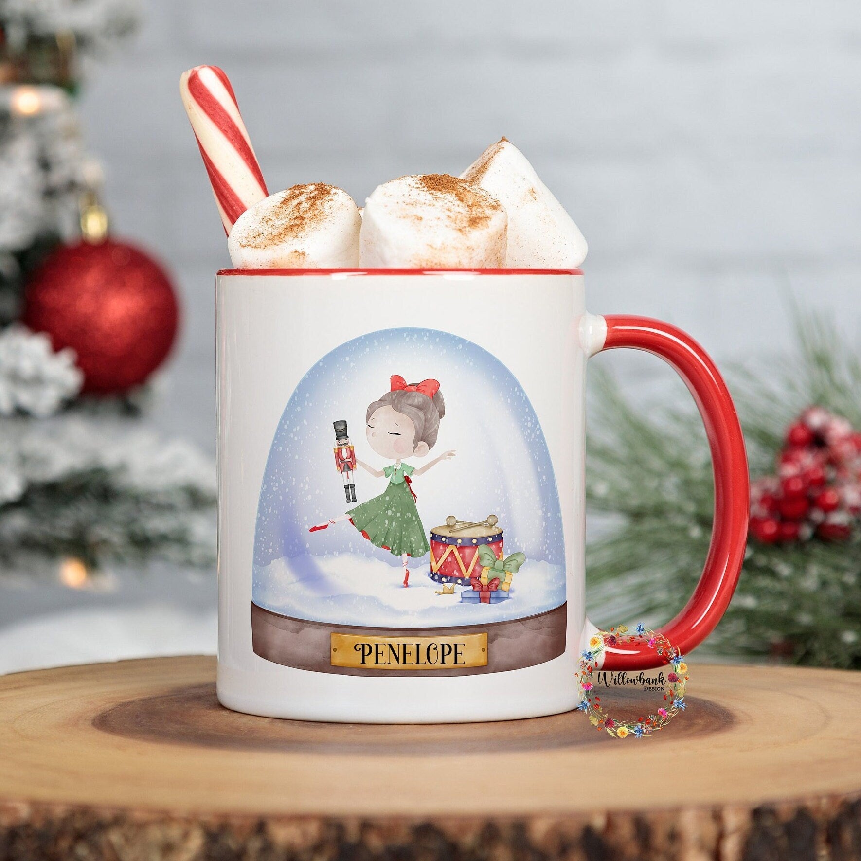 Personalised Christmas Nutcracker Ballerina 11oz Mug l Children's Christmas Mug l Hot Chocolate Mug l Stocking Filler l Clara