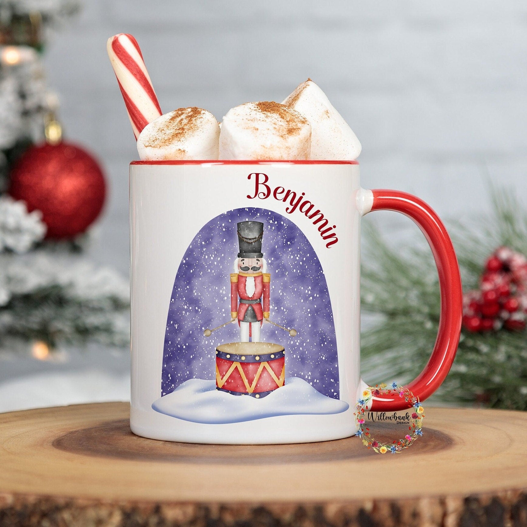 Personalised Christmas Nutcracker Drummer 11oz Mug l Children's Christmas Mug l Hot Chocolate Mug l Stocking Filler